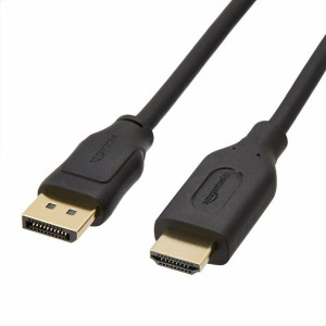 Kabel DisplayPort do HDMI Amazon Basics DPH12M-3FT-1P Czarny (Odnowione A+)