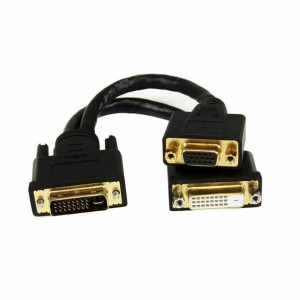 Kabel DVI-I do DVI-D i VGA Startech DVI92030202L         Czarny 0,2 m