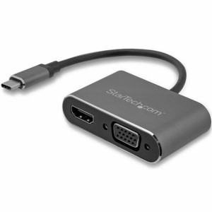 Adapter USB C na VGA/HDMI Startech CDP2HDVGA            Czarny