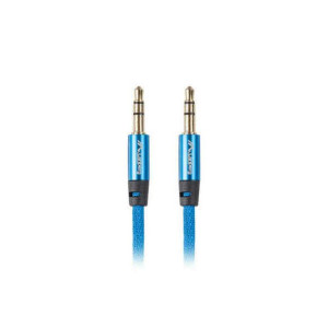 Kabel Audio Jack (3,5 mm) Lanberg CA-MJMJ-10CU-0010-BL Niebieski 1 m