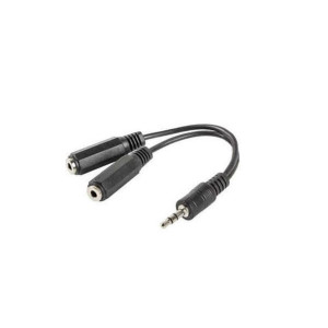 Adapter Jack 3.5 mm męska żeńska Lanberg AD-0024-BK Czarny