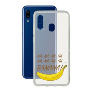 Pokrowiec na Komórkę Samsung Galaxy A20 KSIX Flex Banana TPU