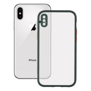 Pokrowiec na Komórkę iPhone X/XS KSIX Duo Soft Kolor Zielony