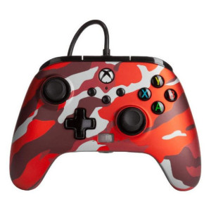 Pad do gier/ Gamepad XBOX ENHANCED WIRED METALL Czerwony