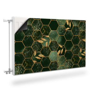 Maskownica MAGNETYCZNA Na Kaloryfer MOZAIKA Marmur Liście 80cm x 60cm