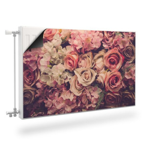 MAGNETYCZNA Maskownica KALORYFERA Kwiaty Róże PEONIE 110cm x 60cm