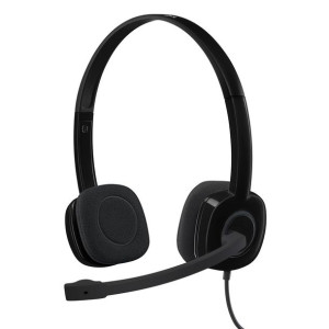 Słuchawki z Mikrofonem Logitech 981-000589 Czarny