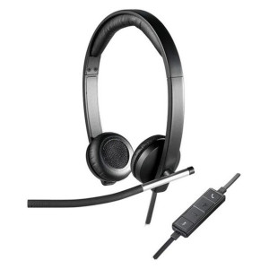 Słuchawki z Mikrofonem Logitech 981-000519           USB 2.0 Czarny