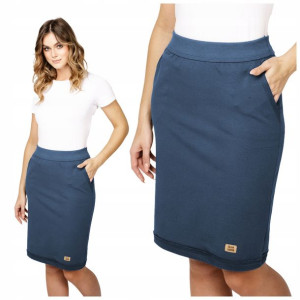 SPÓDNICA MIDI bawełniana elegancka Italian Fashion