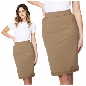 SPÓDNICA MIDI bawełniana elegancka Italian Fashion