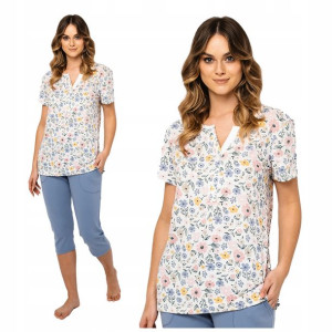 PIŻAMA DAMSKA na napy ROSITA Italian Fashion
