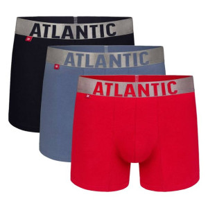 3x Bokserki męskie bawełniane dopasowane Atlantic