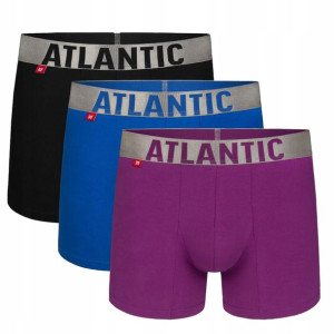 3x Bokserki męskie bawełniane dopasowane Atlantic