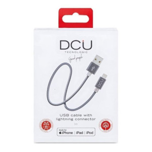 Kabel do ładowarki USB DCU Lightning iPhone Szary 1 m