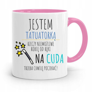 Dla Tatuażystki Tatuażysty Kubek Różowy Na Prezent
