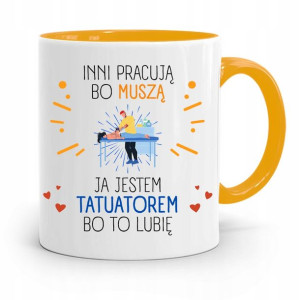 Dla Tatuażystki Tatuażysty Kubek Żółty Na Prezent