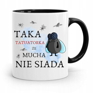 Dla Tatuażystki Tatuażysty Tatuatora Kubek Czarny