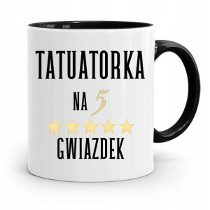 Dla Tatuażystki Tatuażysty Tatuatora Kubek Czarny