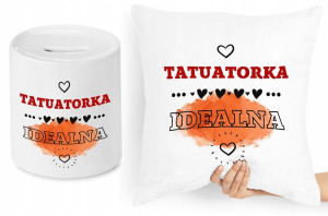 Dla Tatuażysty Zestaw Poduszka + Skarbonka Prezent