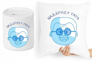 Dla Taty Zestaw Poduszka + Skarbonka Prezent