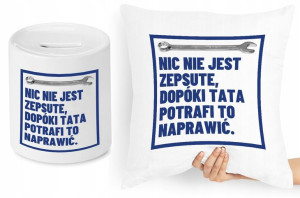 Dla Taty Zestaw Poduszka + Skarbonka Prezent