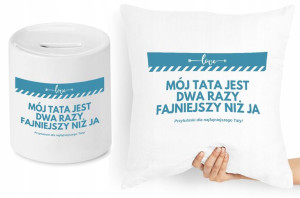 Dla Taty Zestaw Poduszka + Skarbonka Prezent