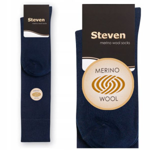 Podkolanówki męskie z WEŁNY merynosów 008 Steven