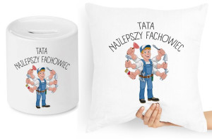 Dla Taty Zestaw Poduszka + Skarbonka Prezent