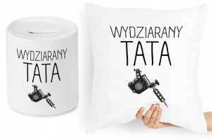 Dla Taty Zestaw Poduszka + Skarbonka Prezent