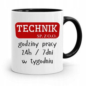 Dla Technika Kubek Czarny Prezent