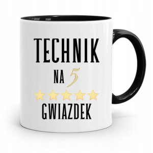 Dla Technika Kubek Czarny Prezent
