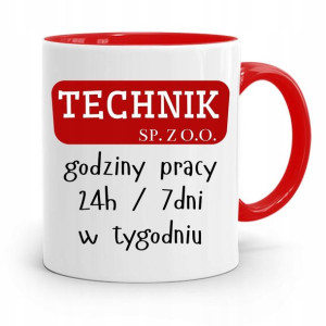 Dla Technika Kubek Czerwony Prezent