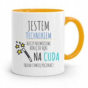 Dla Technika Kubek Żółty Prezent