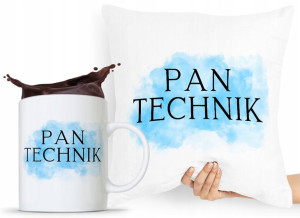 Dla Technika Zestaw Poduszka + Kubek Prezent