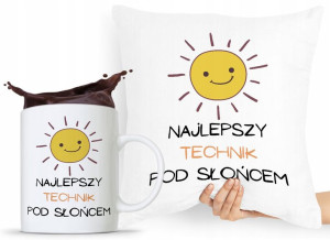 Dla Technika Zestaw Poduszka + Kubek Prezent