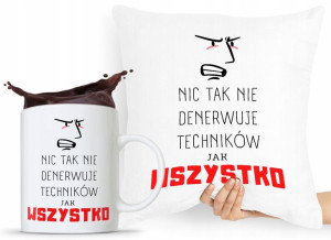 Dla Technika Zestaw Poduszka + Kubek Prezent
