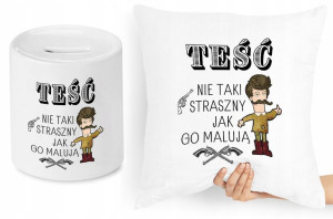Dla Teścia Zestaw Poduszka + Skarbonka Prezent