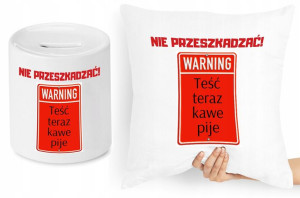 Dla Teścia Zestaw Poduszka + Skarbonka Prezent