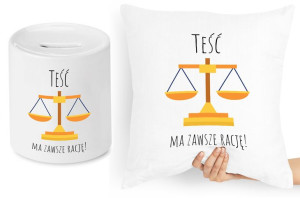 Dla Teścia Zestaw Poduszka + Skarbonka Prezent