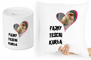 Dla Teścia Zestaw Poduszka + Skarbonka Prezent