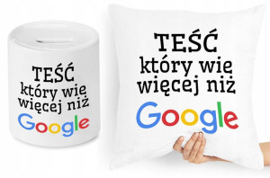 Dla Teścia Zestaw Poduszka + Skarbonka Prezent