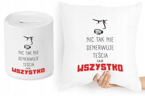 Dla Teścia Zestaw Poduszka + Skarbonka Prezent