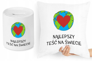 Dla Teścia Zestaw Poduszka + Skarbonka Prezent