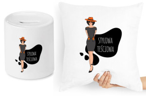 Dla Teściowej Zestaw Poduszka + Skarbonka Prezent