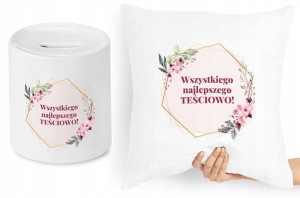 Dla Teściowej Zestaw Poduszka + Skarbonka Prezent