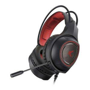 Słuchawki Gaming z mikrofonem KSIX Drakkar USB LED Czarny Czerwony