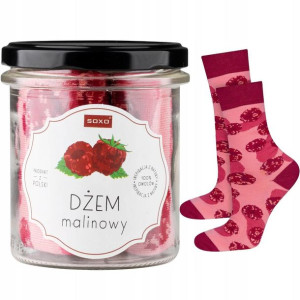 skarpetki NA PREZENT Soxo Dżem Malinowy w słoiku