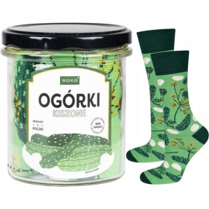 skarpetki NA PREZENT Soxo Ogórki Kiszone w słoiku