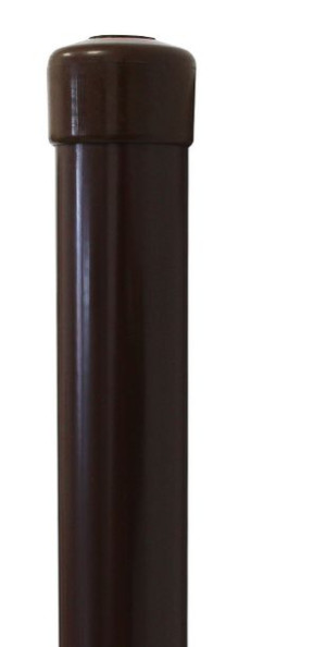 Słupek ogrodzeniowy Ø 42 mm/220 cm w kolorze brązowym