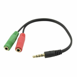 Adapter Jack 3.5 mm męska żeńska iggual IGG317280 Czarny